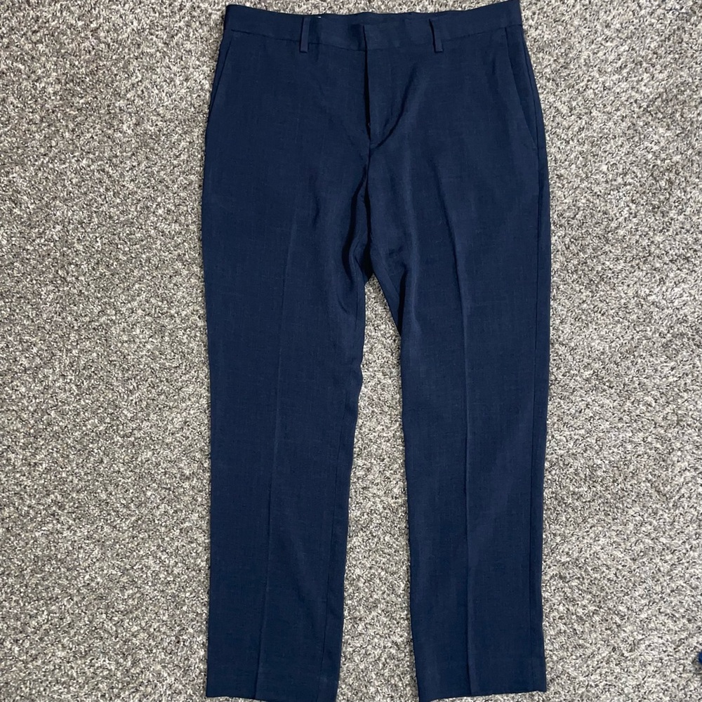 Perry Ellis Men's Size 34 Slim Fit Black Dress Pants